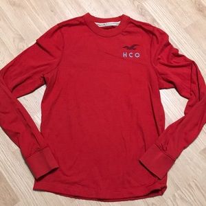 Hollister Men’s long Sleeve Top Size medium red